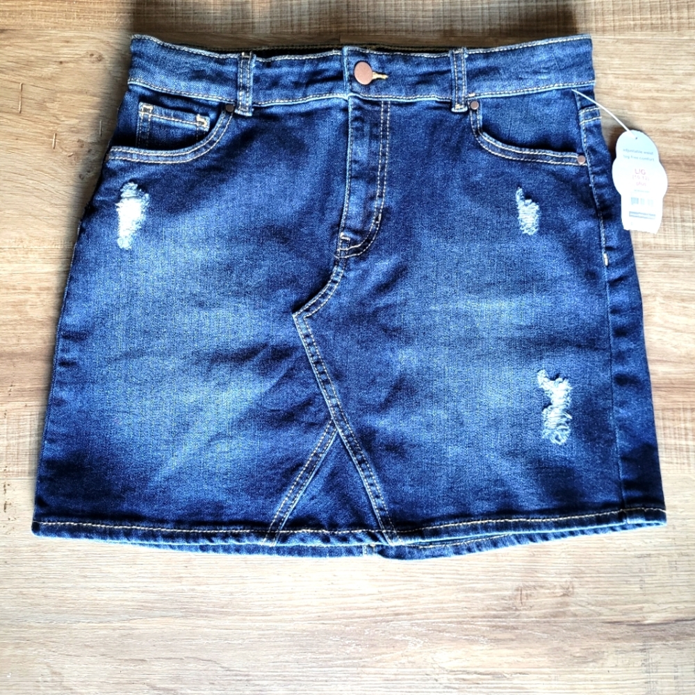 Wonder Nation Distressed Jean Skirt Girls 10/12 plus
